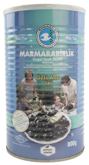 Marmarabirlik Naturlige Sort Oliven 800gr