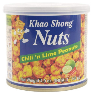 Khao Shong Chili Lime Jordnötter 140gr