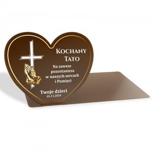 Podstawka pod znicz na grób metalowa dla taty