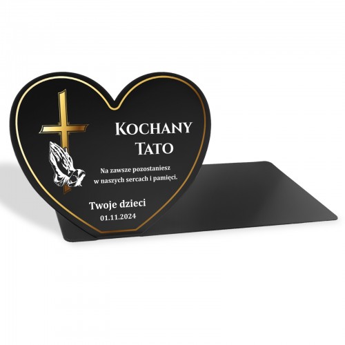 Podstawka na grób metalowa z dedykacją dla taty