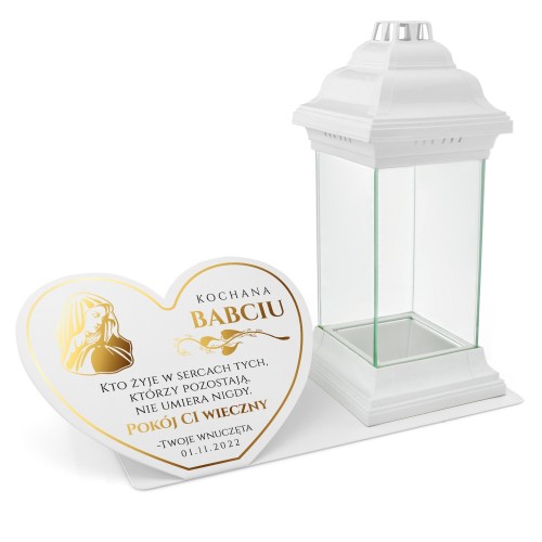Lampion z dedykacją na grób dla BABCI