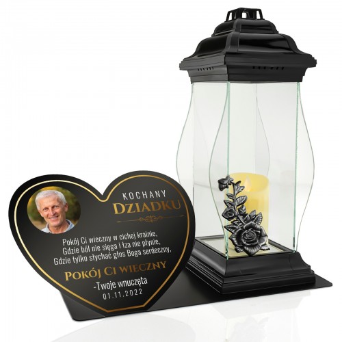 Znicz led ze zdjęciem dla DZIADKA