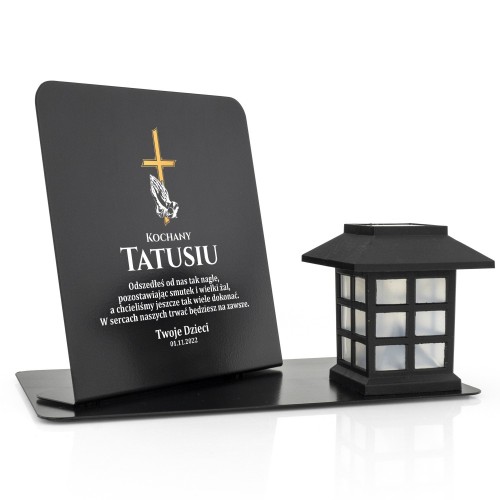 Lampion solarny led dla taty z dedykacją
