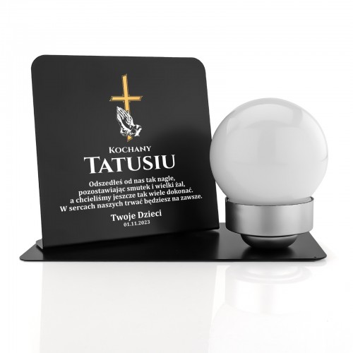 Znicz solarny led z dedykacją dla taty