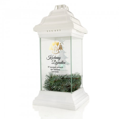 Znicz lampion XXL z nadrukiem na Święta dla dziadka