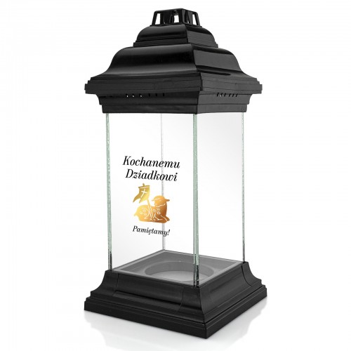 Znicz lampion XXL z nadrukiem dla dziadka