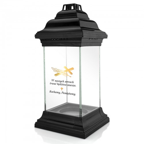 Lampion znicz z nadrukiem dedykacji