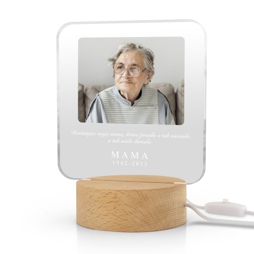 Lampka LED ze zdjęciem mamy na pamiątkę