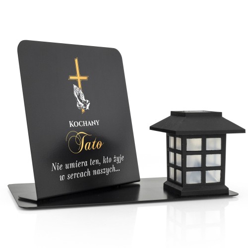 Znicz solarny LED z dedykacją dla TATY