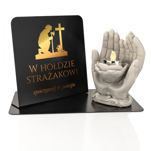 Statuetka dekoracyjna LED z dedykacją dla STRAŻAKA