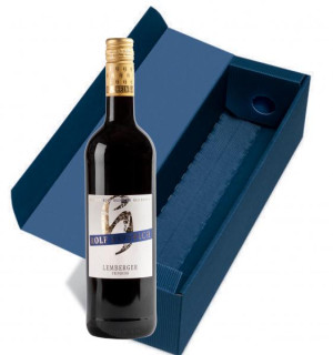 Kleine Geschenkidee - 1 Flasche Lemberger feinherb im Geschenkkarton