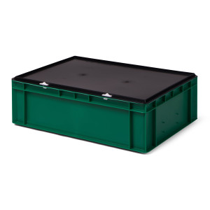 Transport-Stapelbox K-TK 600/175-0 mit schwarzem Verschlußdeckel,...