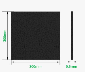 Bambu Lab Pebbled PU Leatherette Fabric (5pcs) (Schwarz)