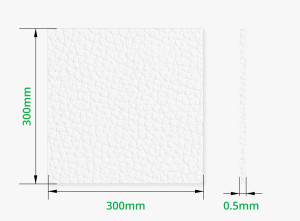 Bambu Lab Pebbled PU Leatherette Fabric (5pcs) (Weiß)
