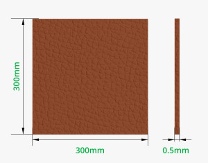 Bambu Lab Pebbled PU Leatherette Fabric (5pcs) (Braun)