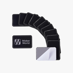 Bambu Lab Rechteckiges PU Iron-on Patch (10pcs) (Schwarz)