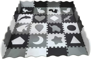 Duża Mata Piankowa Z Płotkiem I Puzzlami Kształty4iQ Group 4iQ