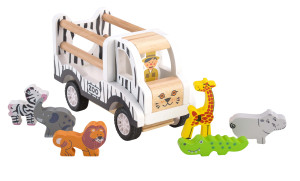 Zestaw Drewniany Safari Ciężarówka Ze Zwierzętami4iQ 4iQ