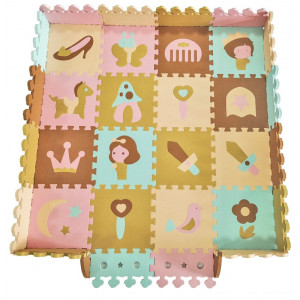 Duża Mata Piankowa Z Płotkiem I Puzzlami Zamek4iQ Group 4iQ