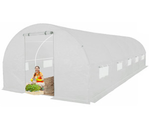 Tunel Szklarniowy 24m2 Premium White 3x8m Grube Rurki 25mm4iQ Group 4iQ