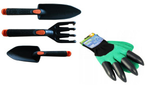 Zestaw Ogrodniczy Grabki łopatka Rękawice4iQ Group 4iQ