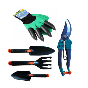 Zestaw Ogrodniczy łopatka Sekator Rękawiczki4iQ Group 4iQ