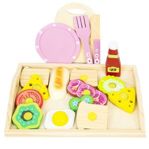 Drewniany Zestaw śniadaniowy Dla Dzieci4iQ 4iQ