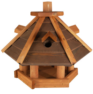 Karmnik Dla Ptaków Solidny Drewniany Szczygieł Iii4iQ 4iQ