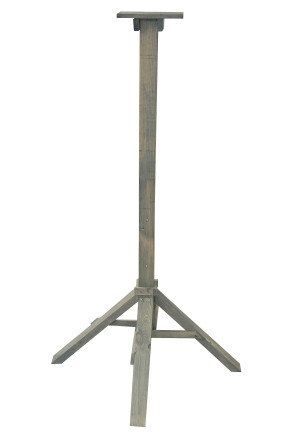 Drewniany Stojak Pod Karmnik Dla Ptaków W Kolorze Szarym4iQ 4iQ