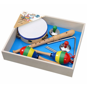 Drewniany Zestaw Instrumentów Muzycznych 5w1 Flet4iQ 4iQ