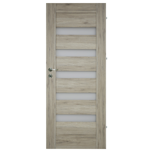 Drzwi Z Płyty Mdf - Magma Dąb Sanremo Przeszklone - Okleina 3d Imitująca Drewno - Drzwi Wewnętrzne4iQ Group 4iQ