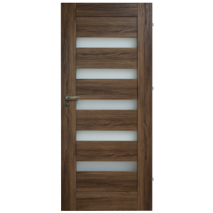 Drzwi Z Płyty Mdf - Magma Orzech Nevada Przeszklone - Okleina 3d Imitująca Drewno - Drzwi Wewnętrzne4iQ Group 4iQ