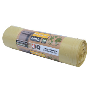 Supermocne Worki Ogrodowe żółte Na Plastik 240l 10szt4iQ Group 4iQ