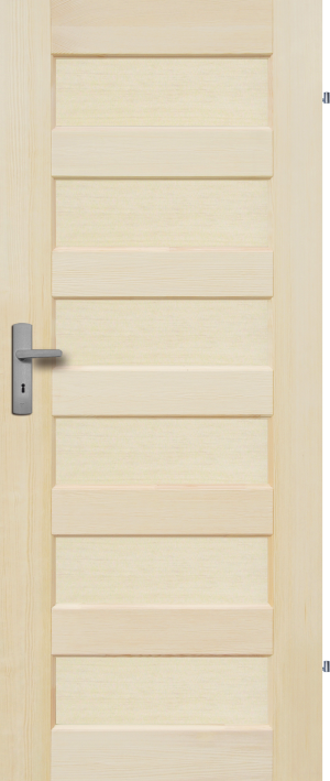 Drzwi Sosnowe, Bezsęczne - "manhattan" Pełne - Seria Fog - Drzwi Wewnętrzne Drewniane4Porte 4Porte