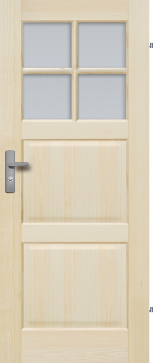 Drzwi Sosnowe, Bezsęczne - Turyn 4s - Seria Fog - Drzwi Wewnętrzne Drewniane4Porte 4Porte