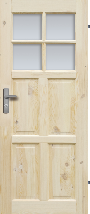 Drzwi Sosnowe, Sęczne - Czapla Wersja 4s - Seria Classic - Drzwi Wewnętrzne Drewniane4Porte 4Porte