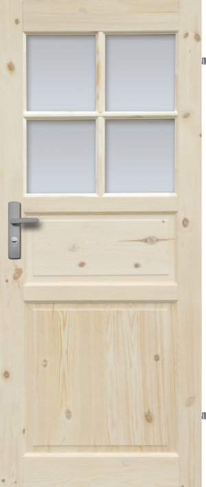 Drzwi Sosnowe, Sęczne - Normandia Wersja 4s- Seria Classic- Drzwi Wewnętrzne Drewniane4Porte 4Porte