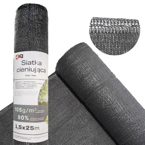 Siatka Cieniująca Szara 1,5-25m, 90% Zacienienia 105g/m24iQ Group 4iQ