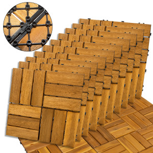 Podest Tarasowy Akacjowy Ii Płytki Mozaika Na Click Na Taras 30x30x2,4 Cm Zestaw 10 Szt4iQ Group 4iQ