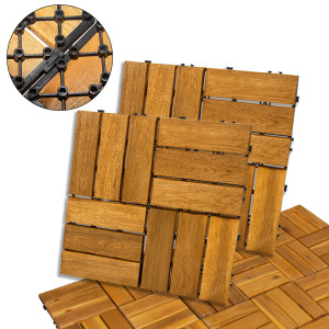 Podest Tarasowy Akacjowy Ii Płytki Mozaika Na Click Na Taras 30x30x2,4 Cm Zestaw 20 Szt4iQ Group 4iQ
