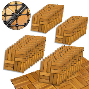 Podest Tarasowy Akacjowy Ii Płytki Mozaika Na Click Na Taras 30x30x2,4 Cm Zestaw 40 Szt4iQ Group 4iQ