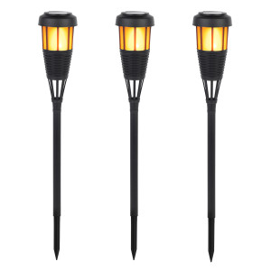 Pochodnia Solarna 10x57,5cm Lampa Solarna Z Płomieniem - 3 Sztuki4iQ Group 4iQ