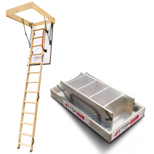 Drewniane Schody Strychowe Extra 112x60 H-305 46mm4STEP 4STEP