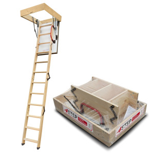 Drewniane Schody Strychowe Extra 90x80 46mm4STEP 4STEP