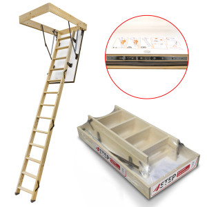 Drewniane Schody Strychowe Greenline 120x80 H-305 35mm4STEP 4STEP