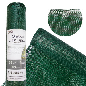 Siatka Cieniująca Zielona 1,5-25m, 90% Zacienienia 105g/m24iQ Group 4iQ