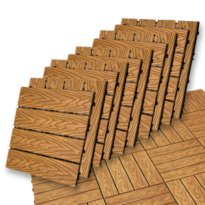 Podest Tarasowy Panel Wpc 30x30x2 Cm Teak Zestaw 10szt. 0,9mkw4iQ Group 4iQ