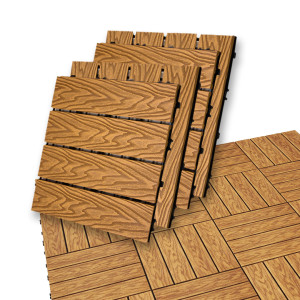 Podest Tarasowy Panel Wpc 30x30x2 Cm Teak Zestaw 4szt. 0,36mkw4iQ Group 4iQ