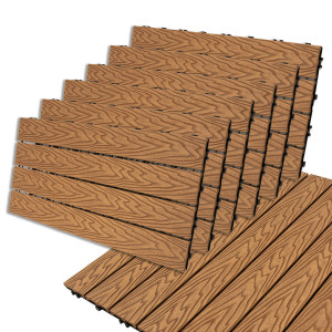 Podest Tarasowy Panel Wpc 30x60x2 Cm Teak - Zestaw 6 Sztuk 1mkw4iQ Group 4iQ