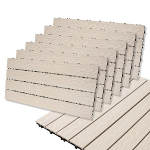 Podest Tarasowy Panel Wpc 30x60x2 Cm Beżowy - Zestaw 6 Sztuk 1mkw4iQ Group 4iQ